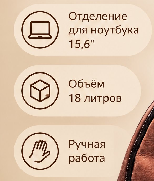 GPT Image 2.5 крупно: «15,6» через запятую и «Объём» с буквой ё